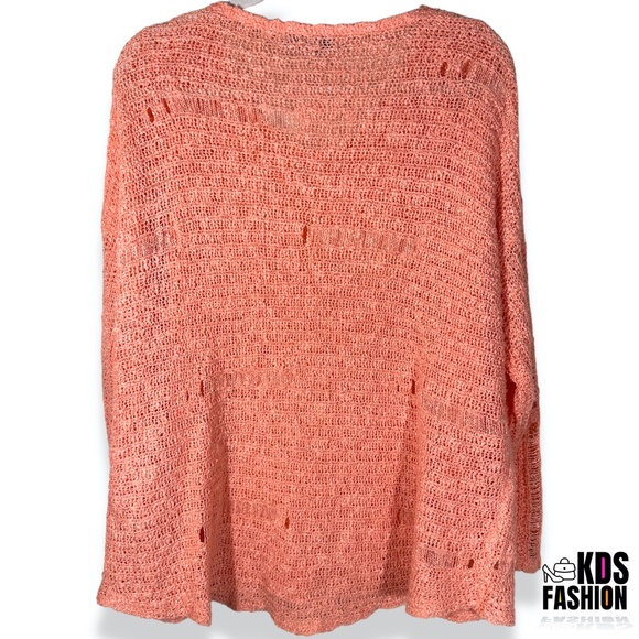 Cecico Oversized Distressed High Low Sweater LG - Picture 8 of 13